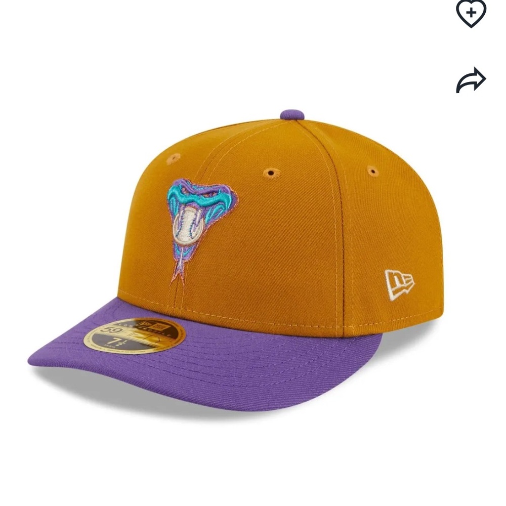 New w tags -New Era Arizona Diamondbacks Gold Purple Fitted 59Fifty Hat